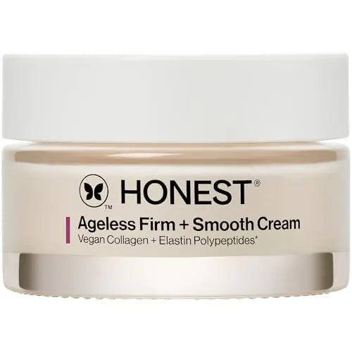 Honest Beauty Ageless Firm and Smooth Cream | Powered by Vegan Collagen and Elastin Polypeptides | Firmer Smoother Looking Skin | Fragrance Free EWG Verified Vegan Cruelty-Free | 1.7 fl oz