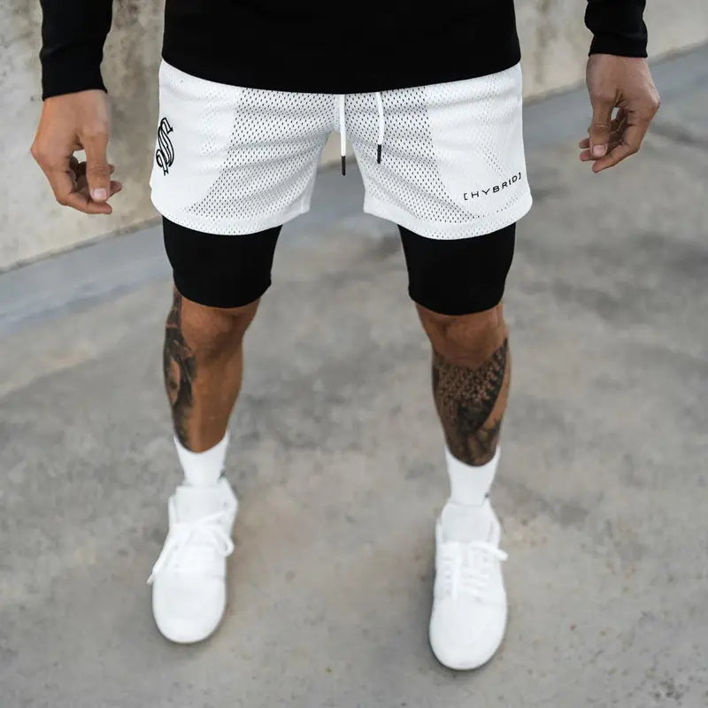 Men's Fitness Sports Double Layer Shorts