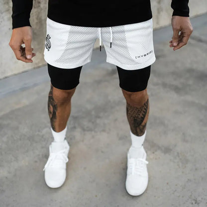 Men's Fitness Sports Double Layer Shorts