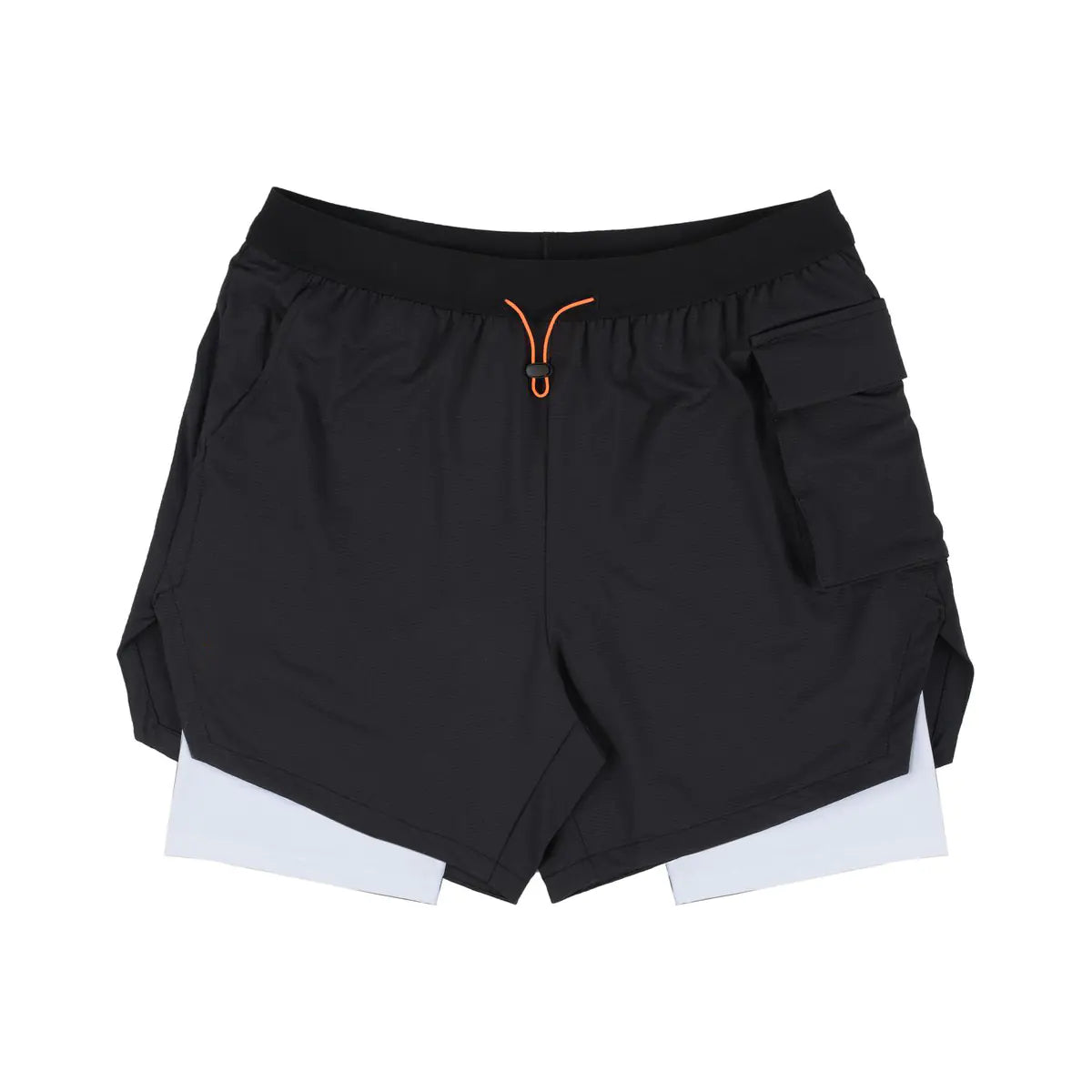 Men's Double Layer Stretch Shorts for Fitness Exercise