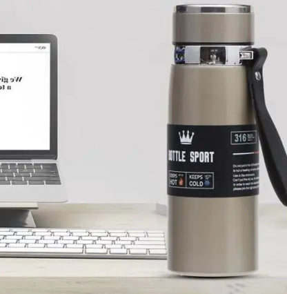Outdoor Stainless Steel Vacuum Flask with Rope