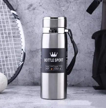 Outdoor Stainless Steel Vacuum Flask with Rope