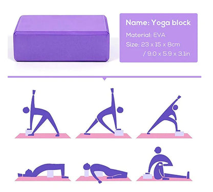 25cm Yoga Ball Set with Resistance Bands and Blocks