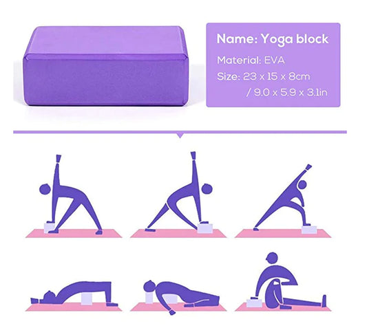 25cm Yoga Ball Set with Resistance Bands and Blocks