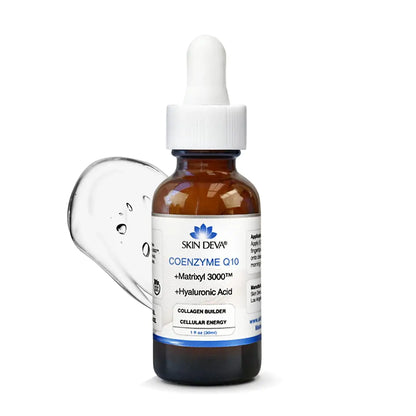 SKIN DEVA 1 fl oz COENZYME Q10 Anti Aging Serum Formula with Matrixyl 3000 and Hyaluronic Acid Serum Facial Serums Anti Wrinkle Serum which Stimulates Collagen and Elastin Production