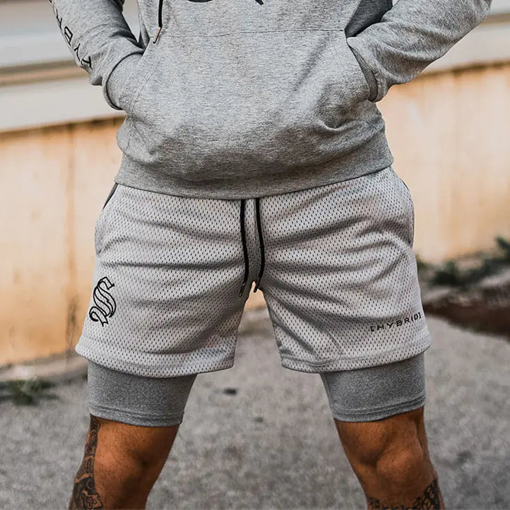 Men's Fitness Sports Double Layer Shorts