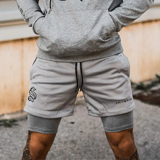 Men's Fitness Sports Double Layer Shorts