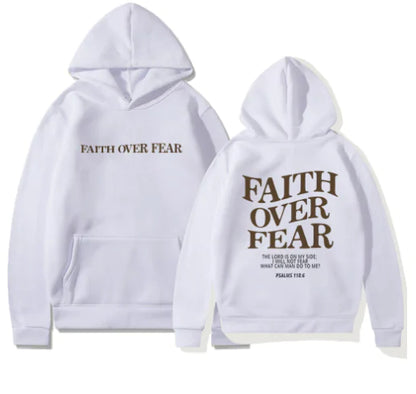 Faith Over Fear Hoodie - Casual Loose Fit (One Piece)