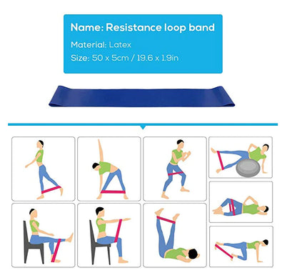 25cm Yoga Ball Set with Resistance Bands and Blocks