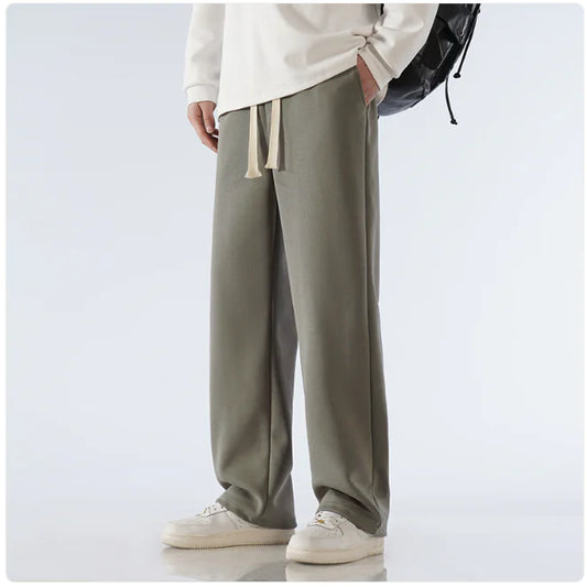 Men's Relaxed Wide-Leg Sports Trousers – Casual & Breathable