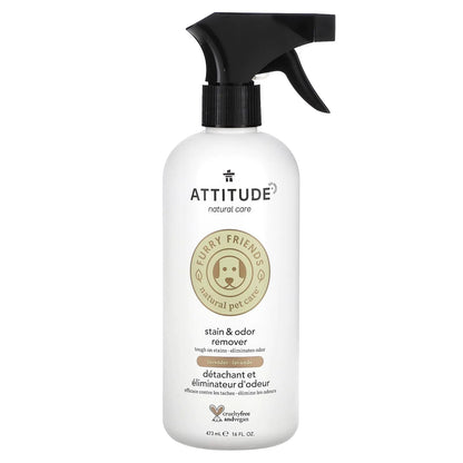 ATTITUDE Stain and Odor Remover for Pets Plant and Mineral-Based Ingredients Vegan and Cruelty-Free Lavender 16 Fl Oz