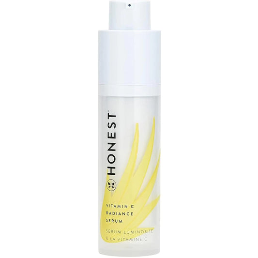 Honest Beauty Vitamin C Radiance Brightening Serum | Improves Skin Tone + Complexion | Vitamin C Pearl Hyaluronic Acid | EWG Verified + Cruelty Free | 1 fl oz